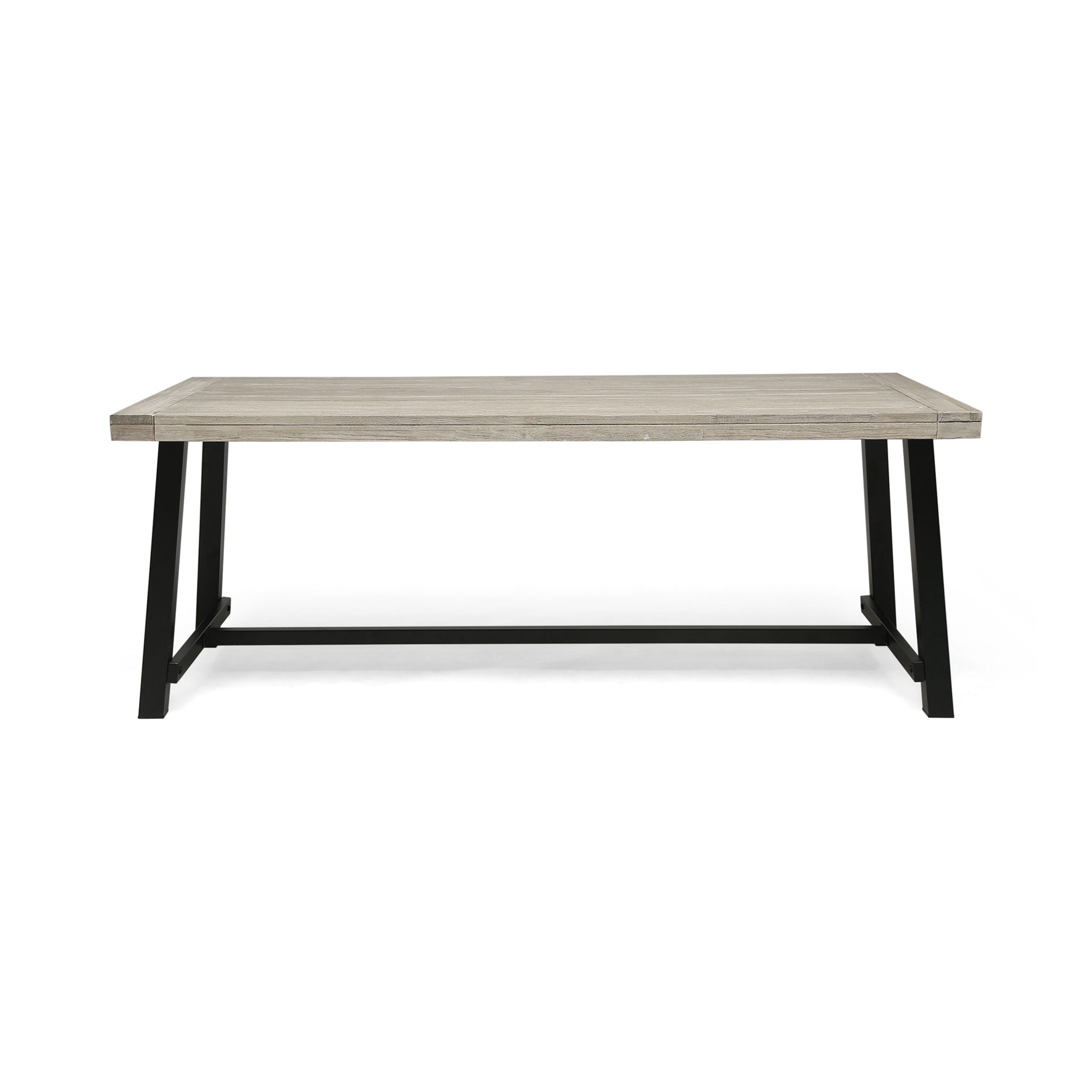 Equilibrium - Outdoor Dining Table With Wooden Frame And Slat Top