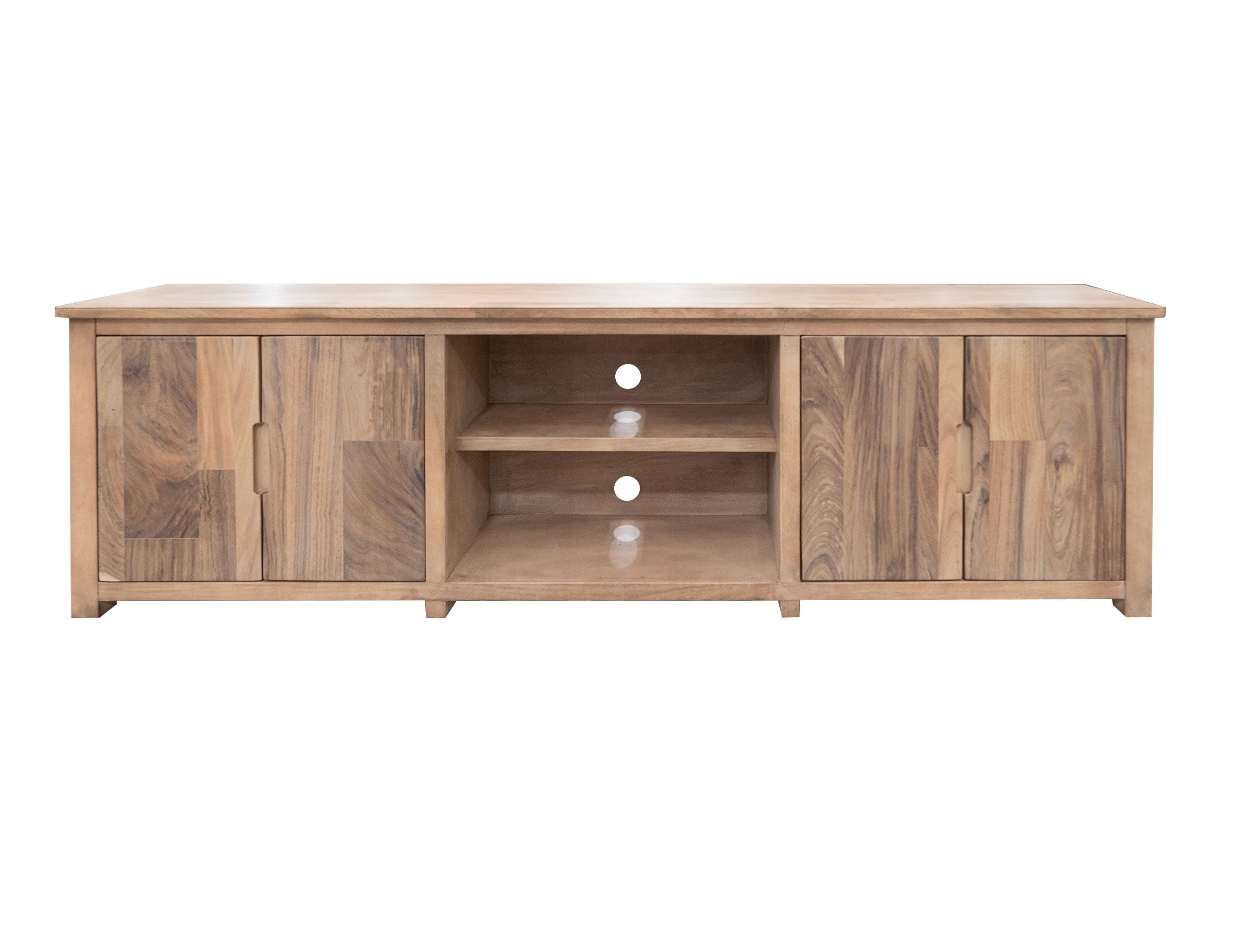 International Furniture Direct Natural Parota - TV Stand - Brown | Meri Furniture