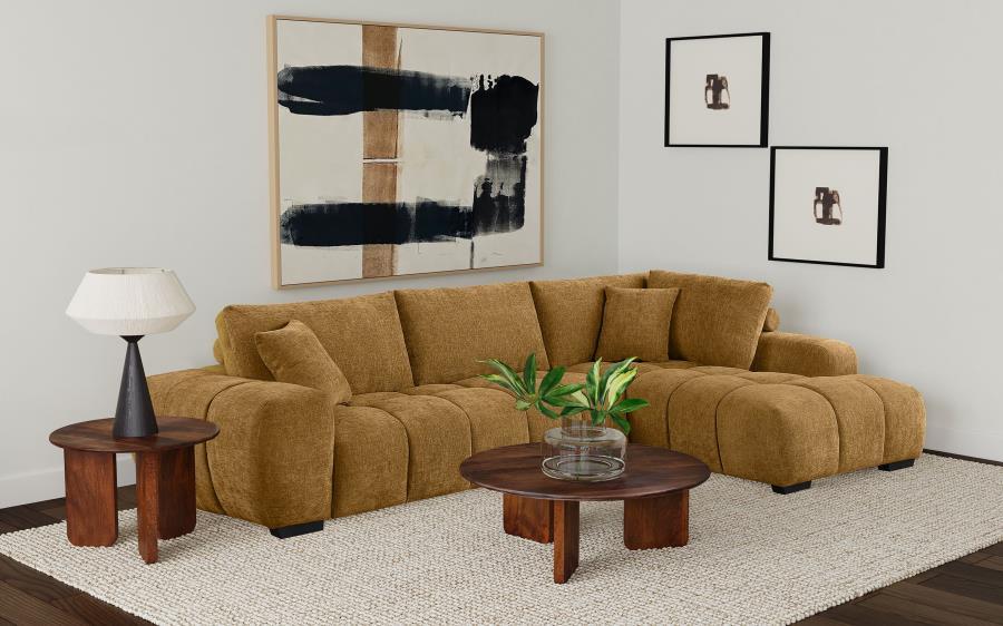 Coaster Fine Furniture Camacho - Upholstered Chaise Sectional Sofa | Meri Furniture