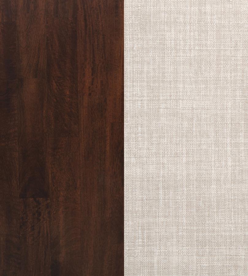 Barton - 5 Piece Round Wood Dining Table Set - Dark Brown