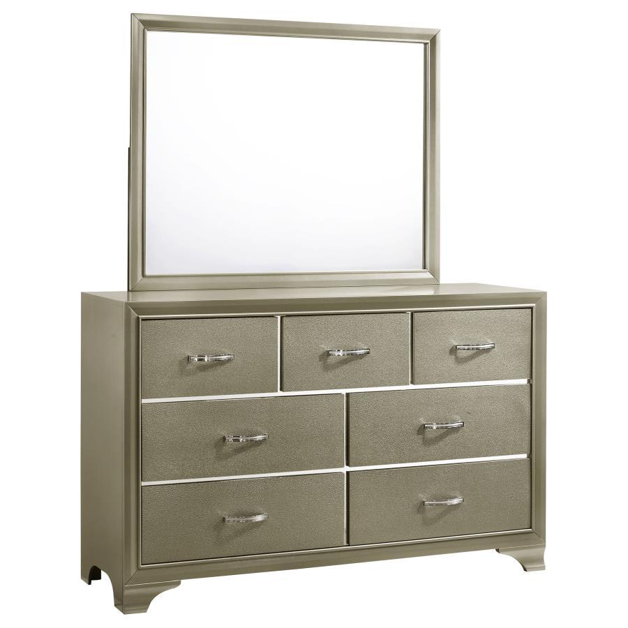 Coaster Fine Furniture Beaumont - 7-Drawer Dresser With Mirror - Champagne | Meri Furniture