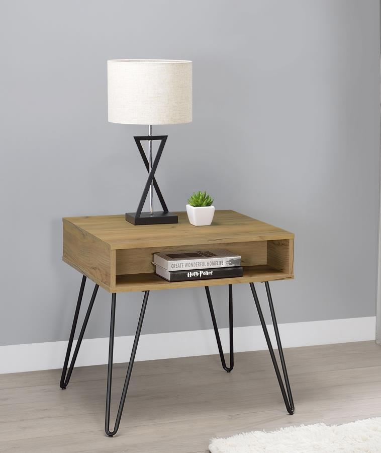 Coaster Fine Furniture Fanning - Engineered Wood Side End Table - Golden Oak | Meri Furniture
