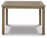 Aria Plains - Brown - Square Dining Table W/Umb Opt