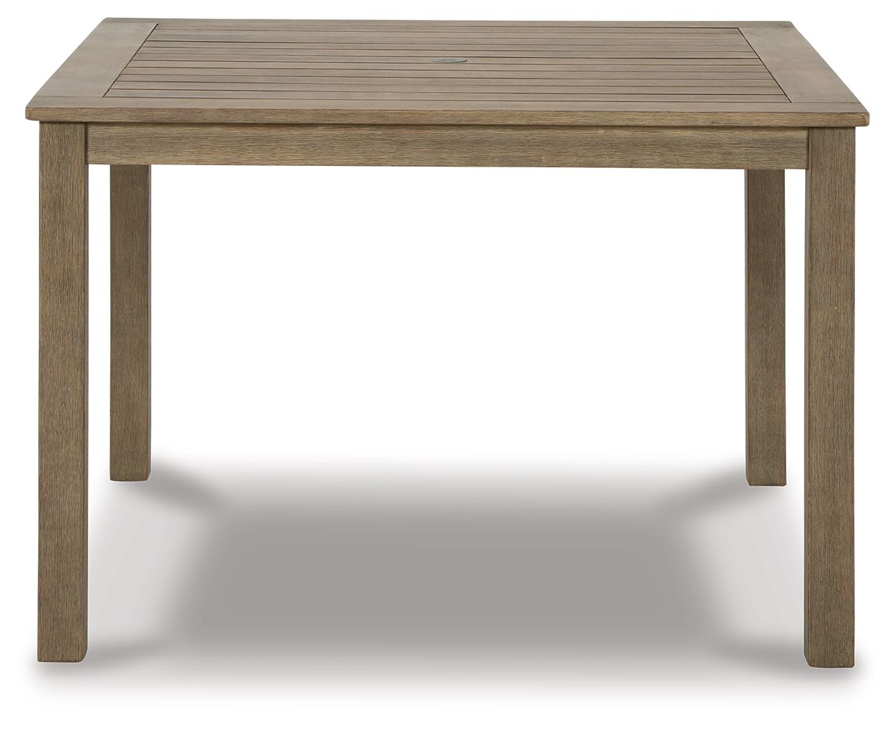 Signature Design by Ashley® Aria Plains - Brown - Square Dining Table W/Umb Opt | Meri Furniture
