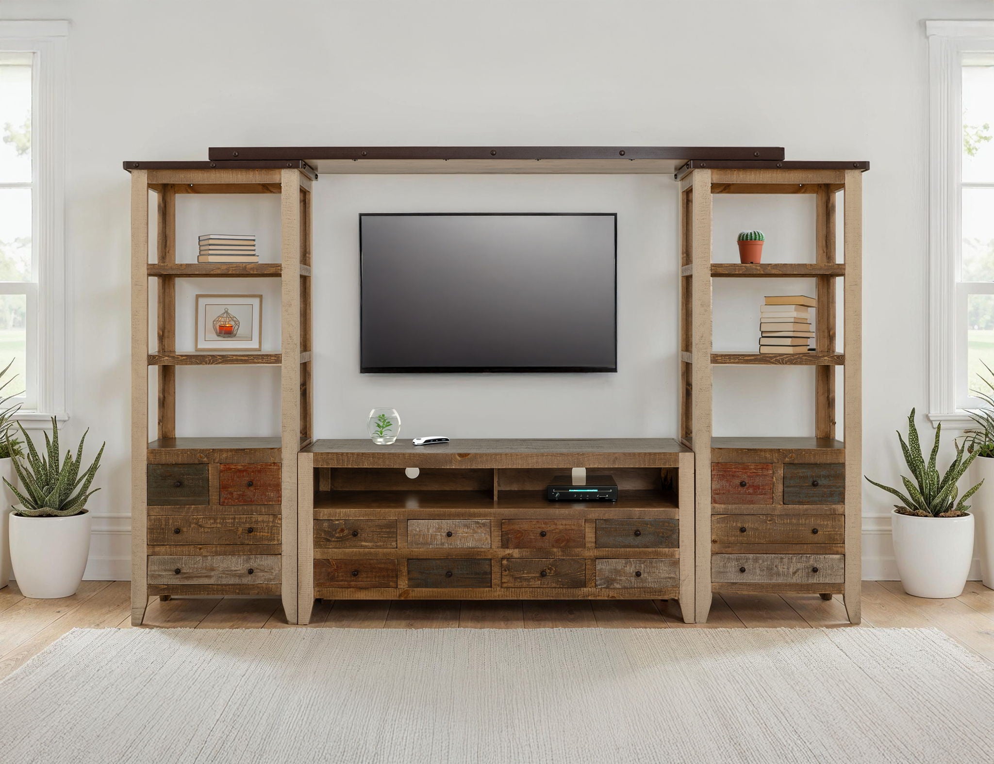 Antique - TV Stand / Wall Unit - Multicolor
