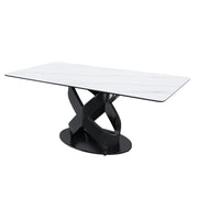 Rectangular Dining Table - Black / White