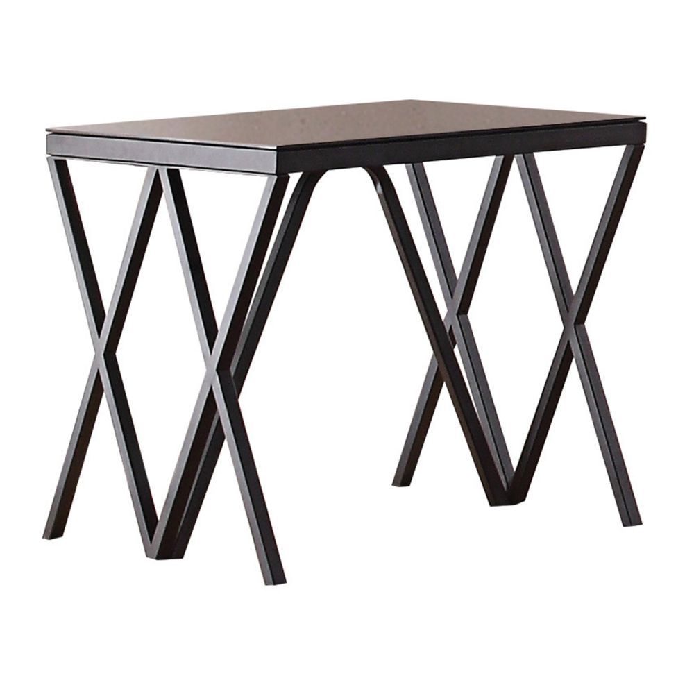ACME Magenta - End Table - Black & Glass | Meri Furniture