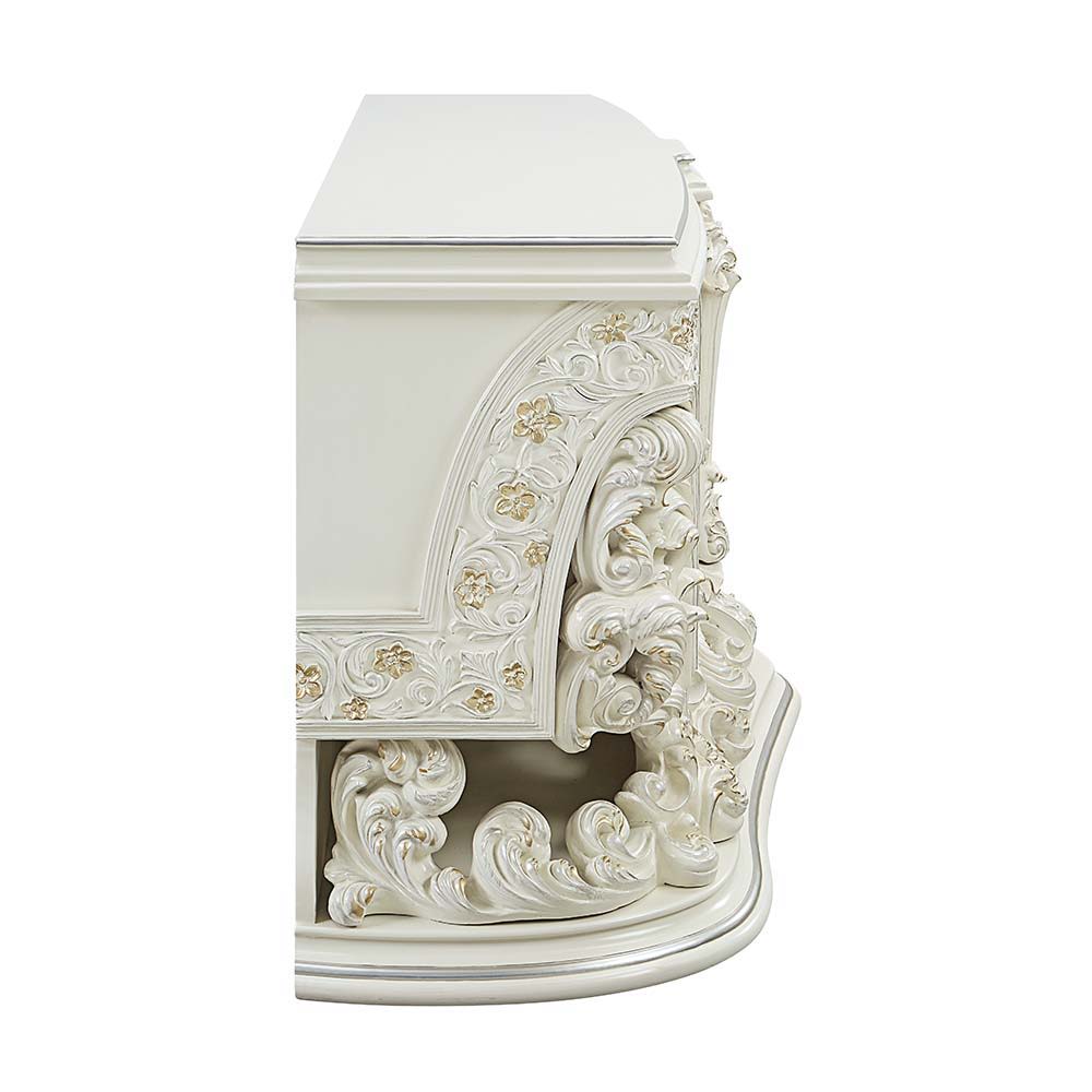 ACME Adara - Dresser - Antique White Finish | Meri Furniture