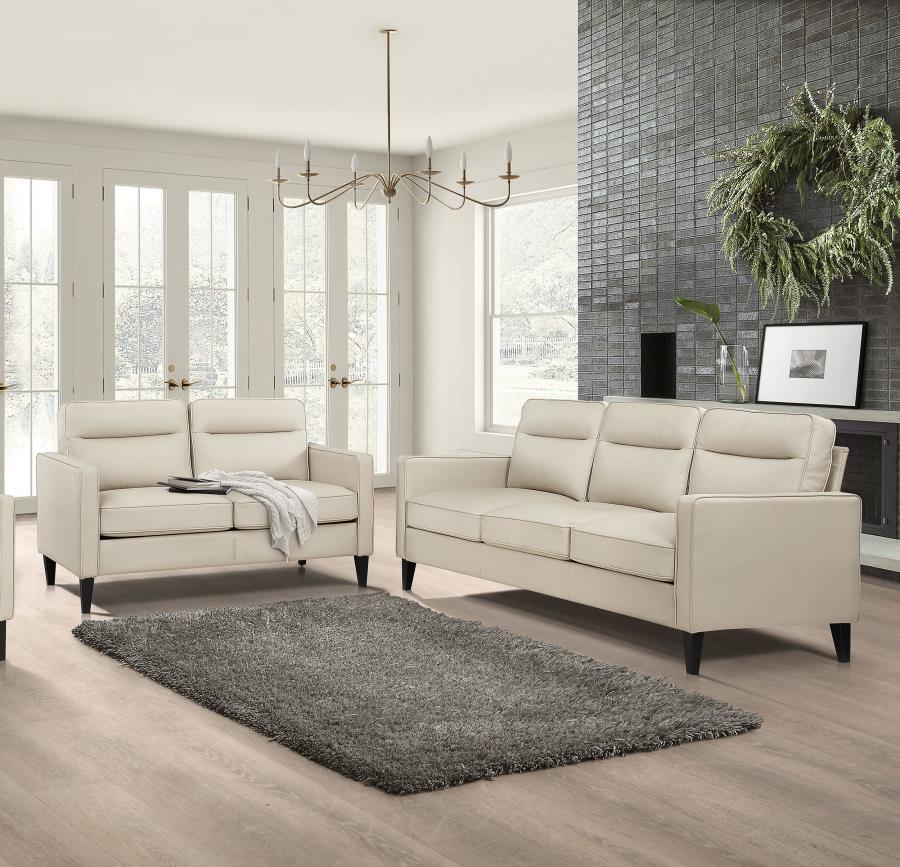 Coaster Fine Furniture Jonah - Upholstered Track Arm Sofa Set | Meri Furniture