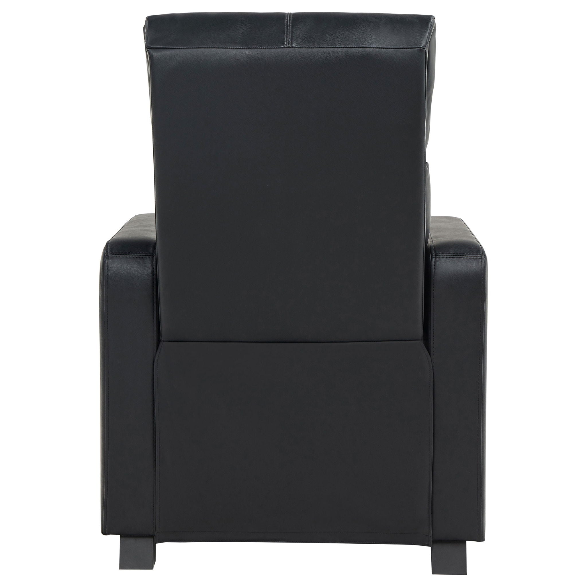 Warren - 3 Seater Home Theater With 2 Wedge Consoles Recliners - Black
