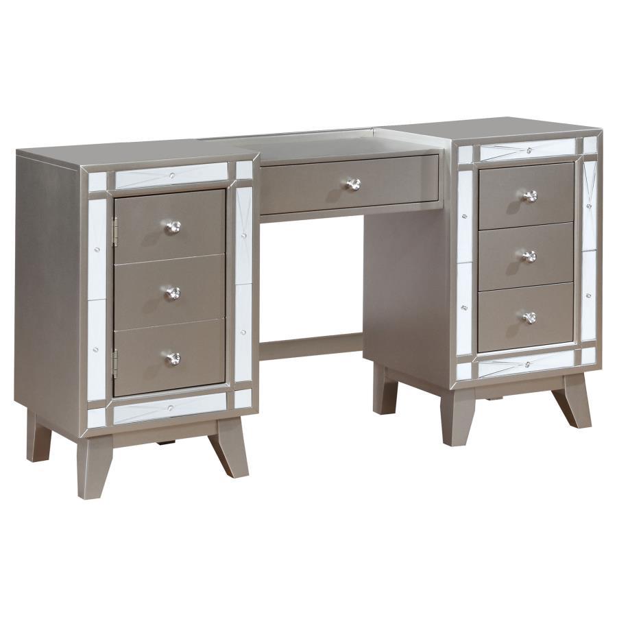 Coaster Fine Furniture Leighton - Vanity Table And Stool Set - Metallic Mercury | Meri Furniture