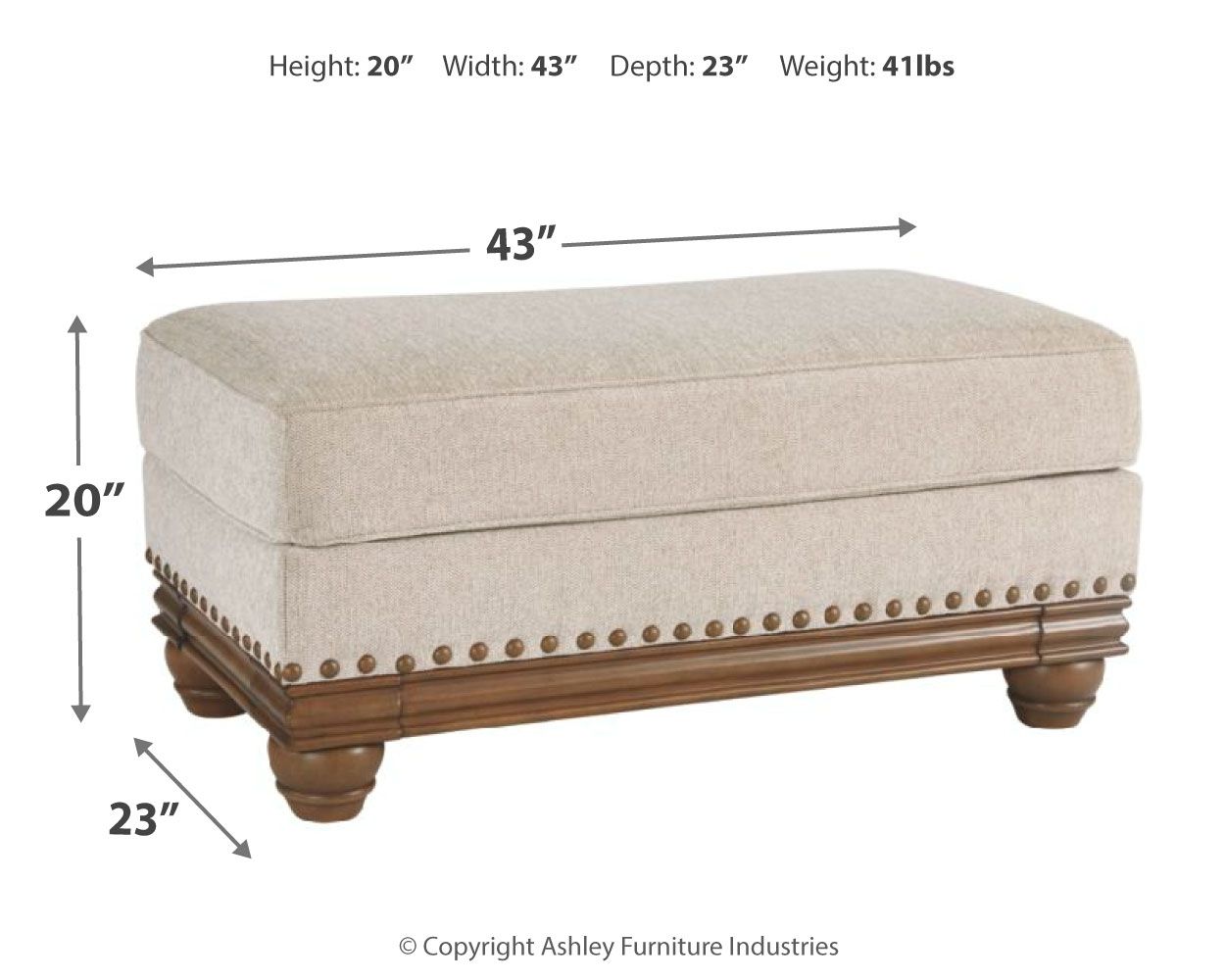Ashley Furniture Harleson - Wheat - Ottoman | Meri Furniture