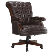 Coaster Fine Furniture Calloway - Upholstered Executive Office Desk Chair - Dark Brown | Meri Furniture