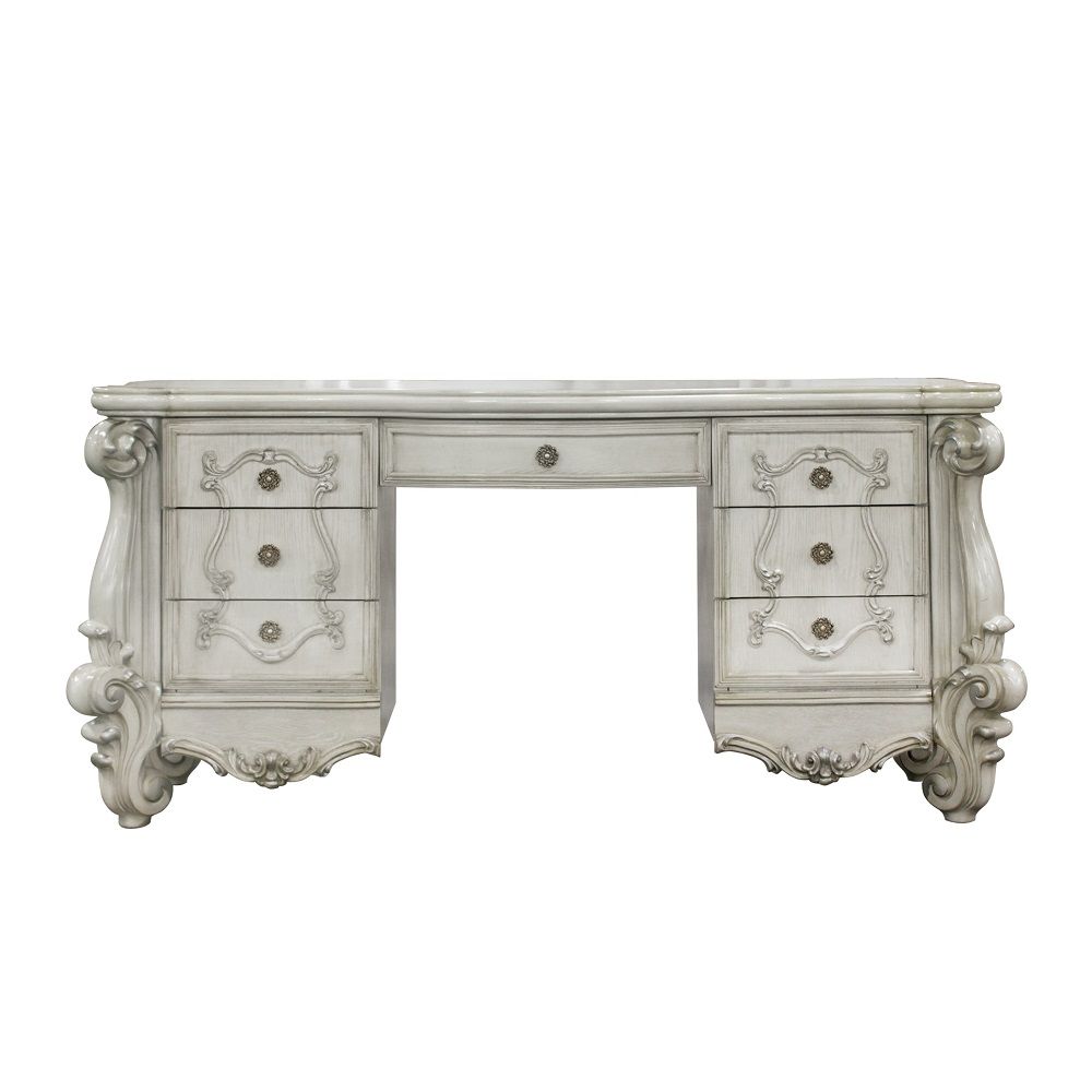 ACME The Versailles vanity desk is the perfect accent to create the style of royalty your bedroom has been needing. | Meri Furniture