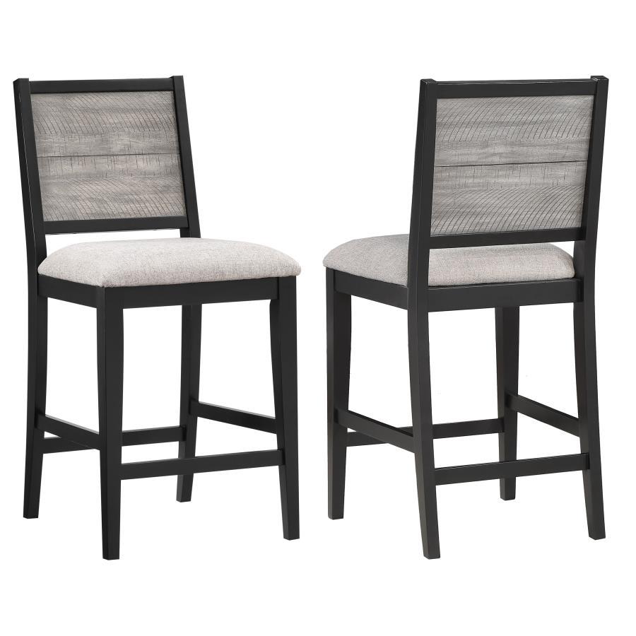 Coaster Fine Furniture Elodie - Wood Counter Chair (Set of 2) - Gray And Black | Meri Furniture