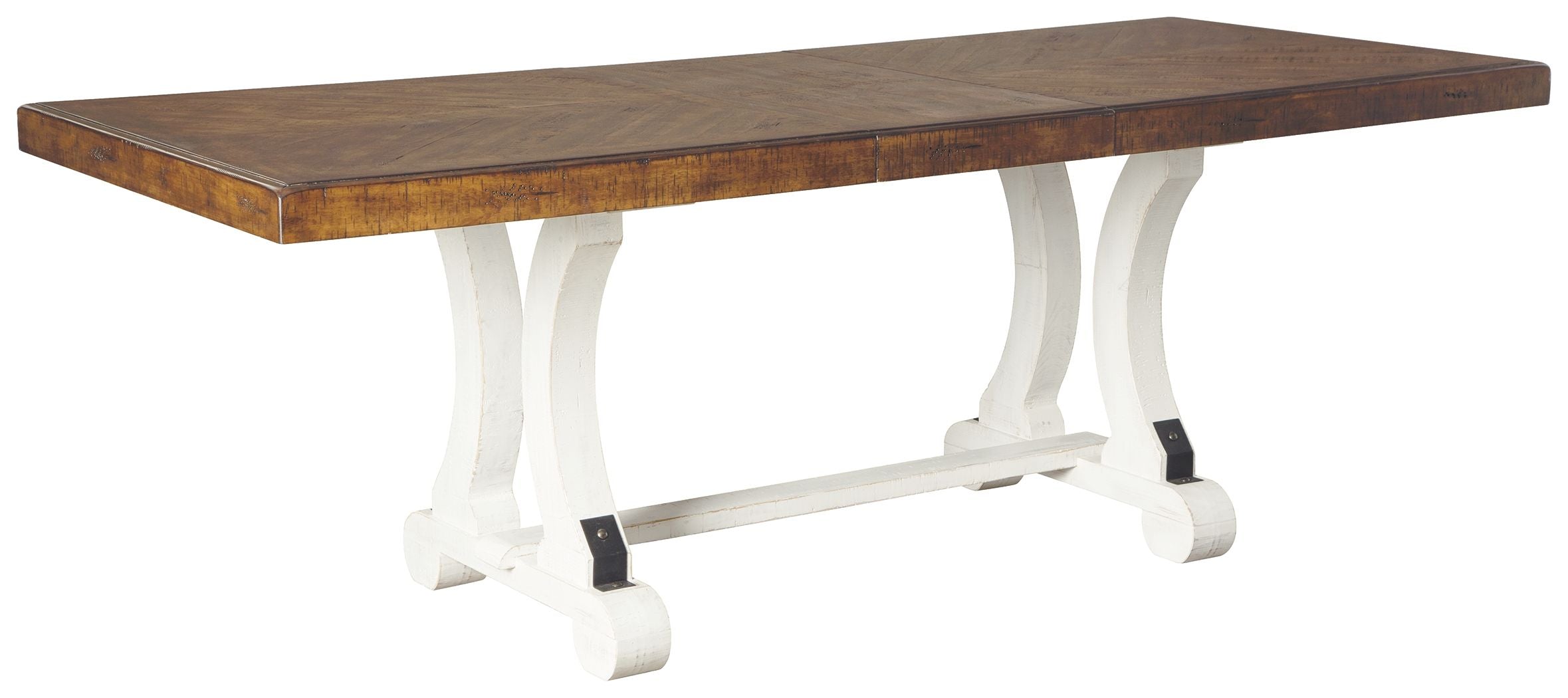 Signature Design by Ashley® Valebeck - White / Brown - Rectangular Dining Room Table | Meri Furniture