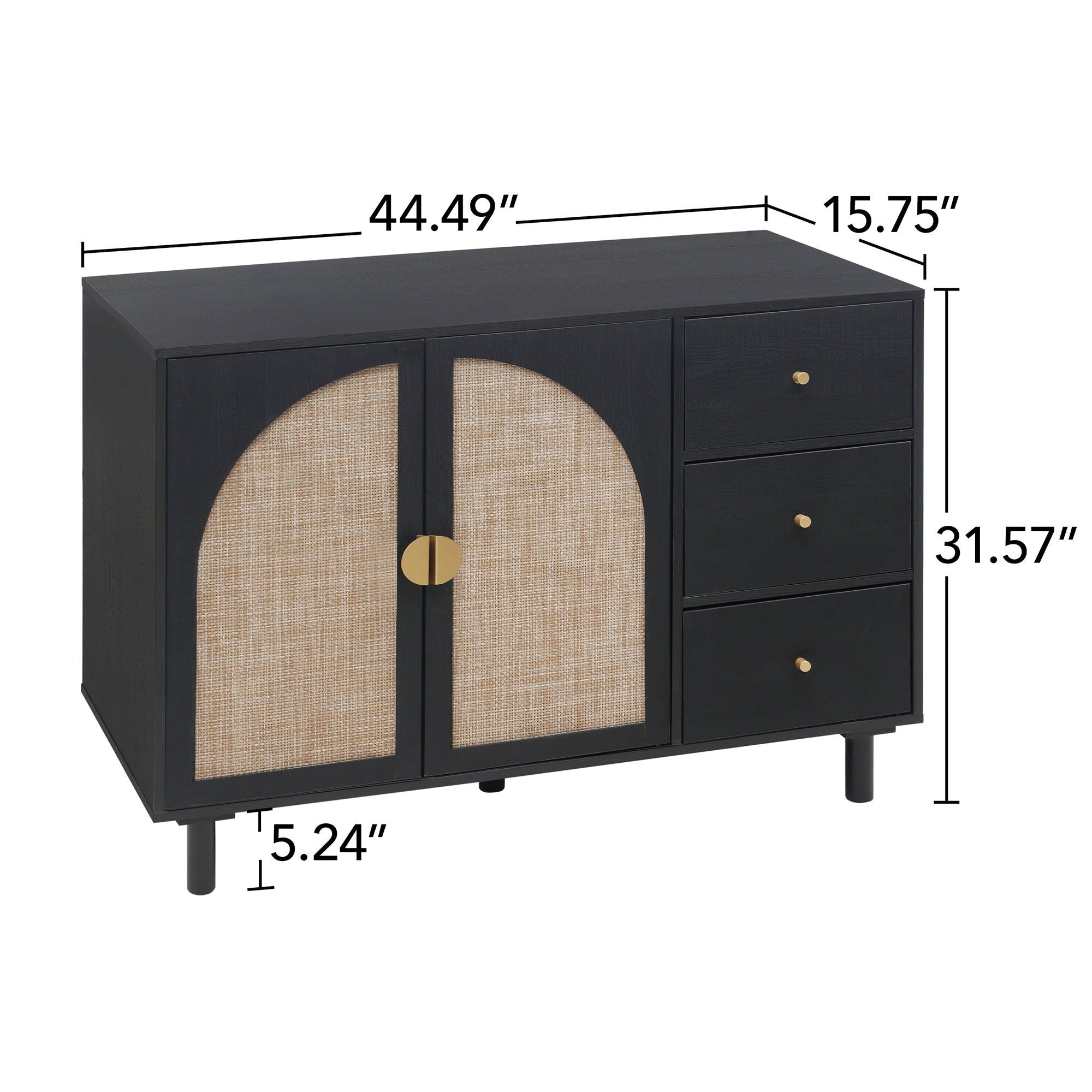 2 Door 3 Drawer Cabinet, Adjustable Storage System