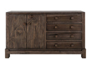 Atenas - Console With 4 Drawer And 2 Doors - Dark Brown