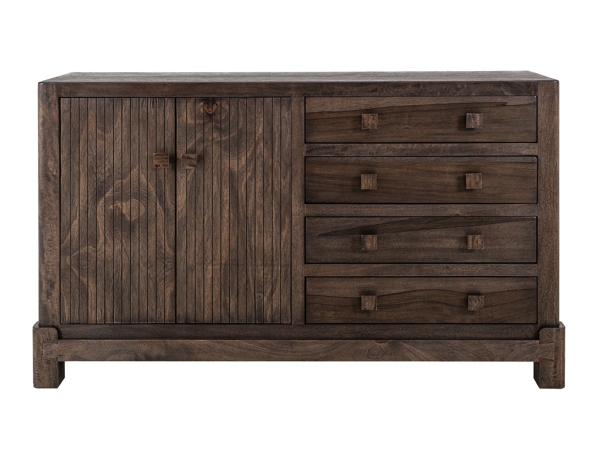 Atenas - Console With 4 Drawer And 2 Doors - Dark Brown