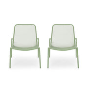 Outdoor Iron Chair With Mesh Design