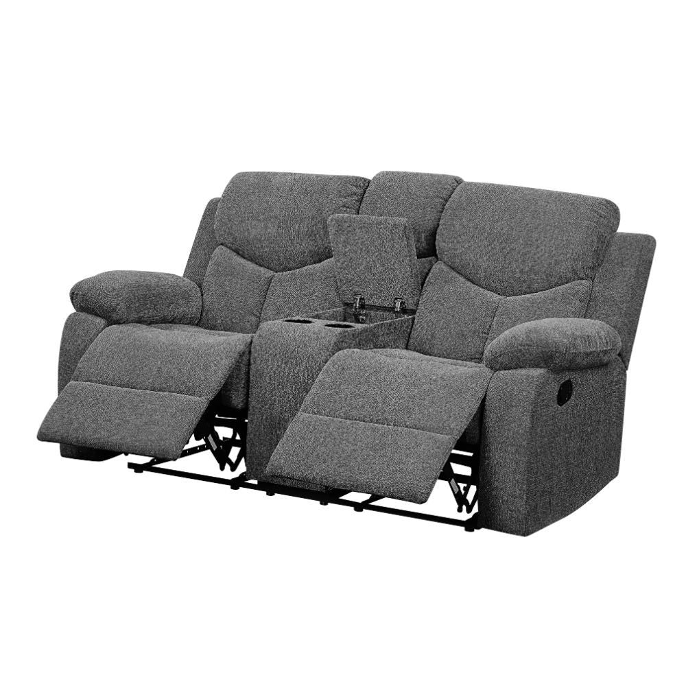 ACME Kalen - Loveseat - Gray Chenille - 39" | Meri Furniture