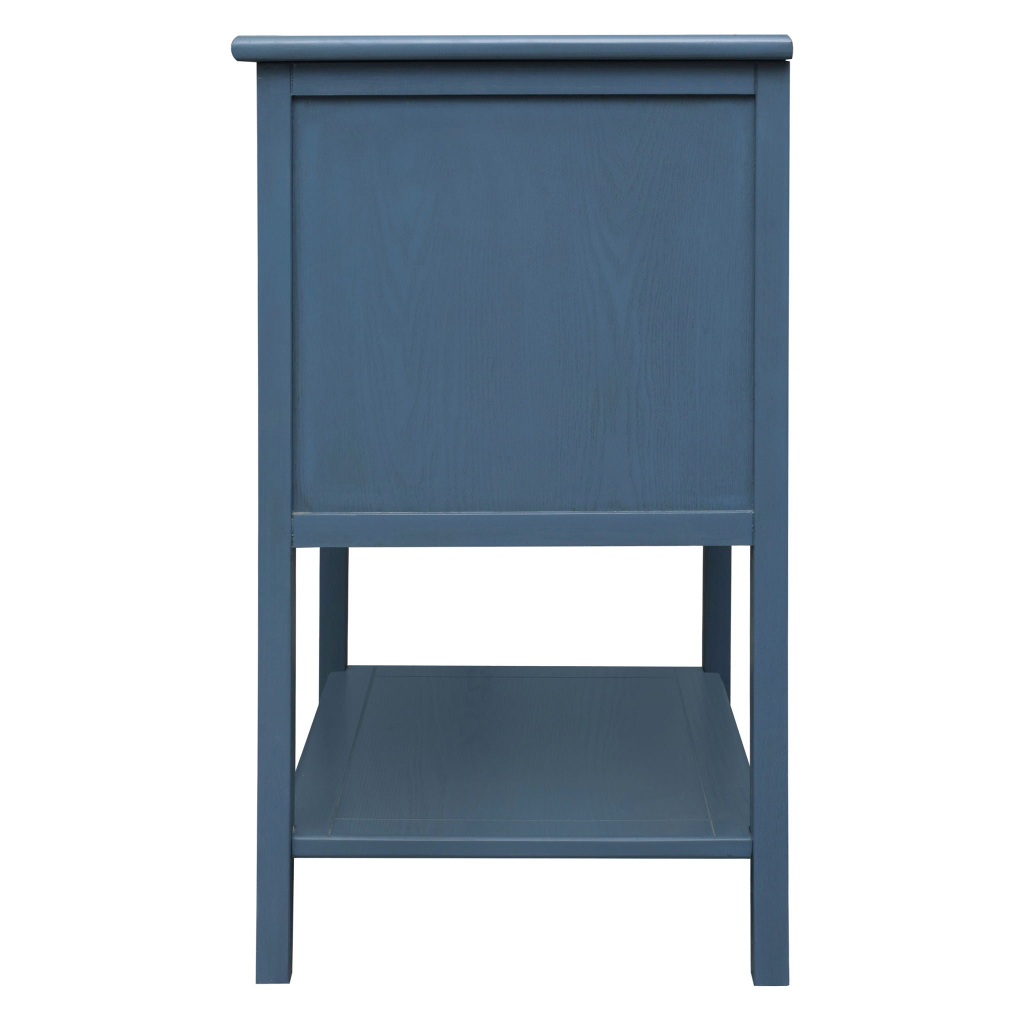 2 Drawer Side Table, American Style, End Table, Suitable For Bedroom, Living Room, Study