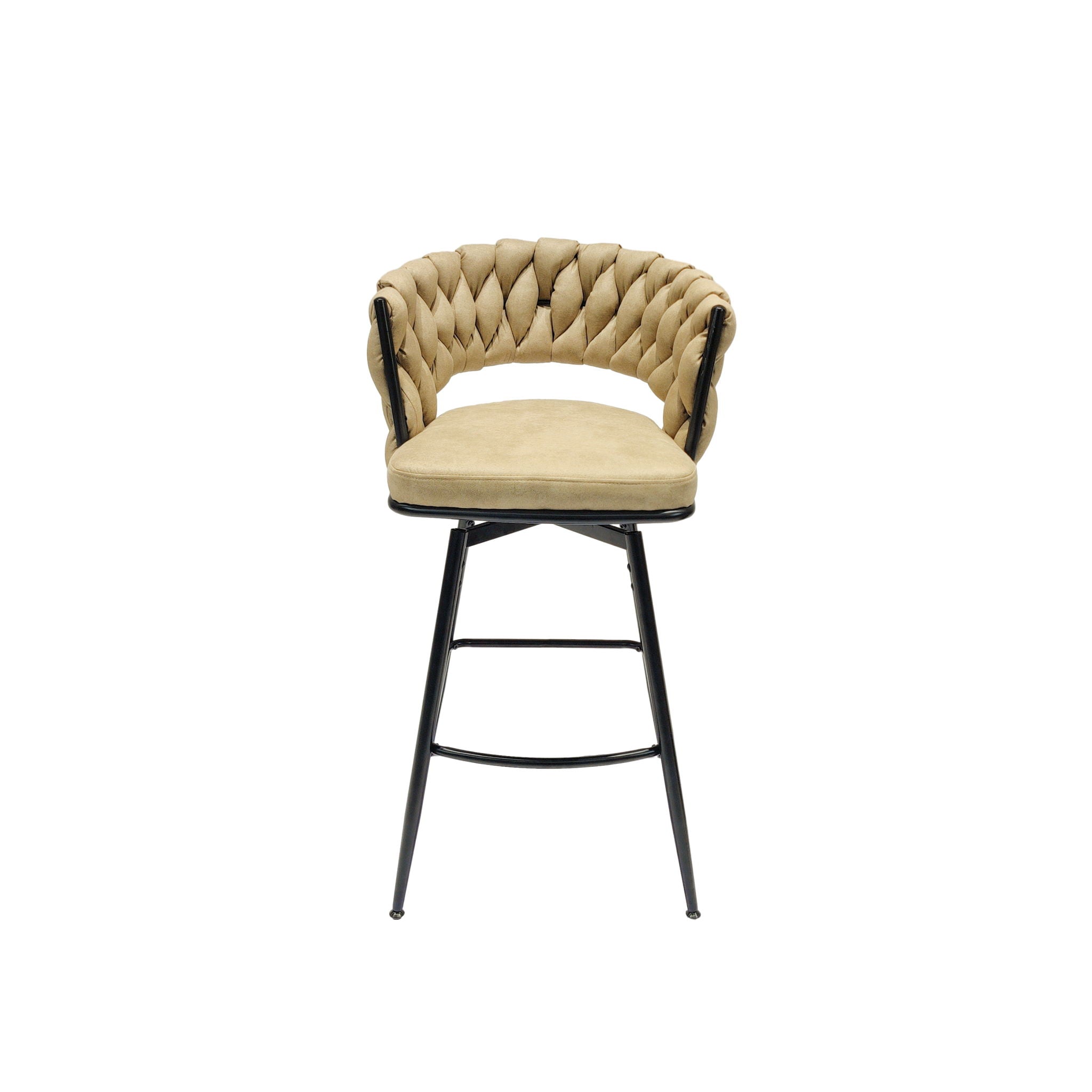 Bar Stool 360 Swivel With Back Footrest