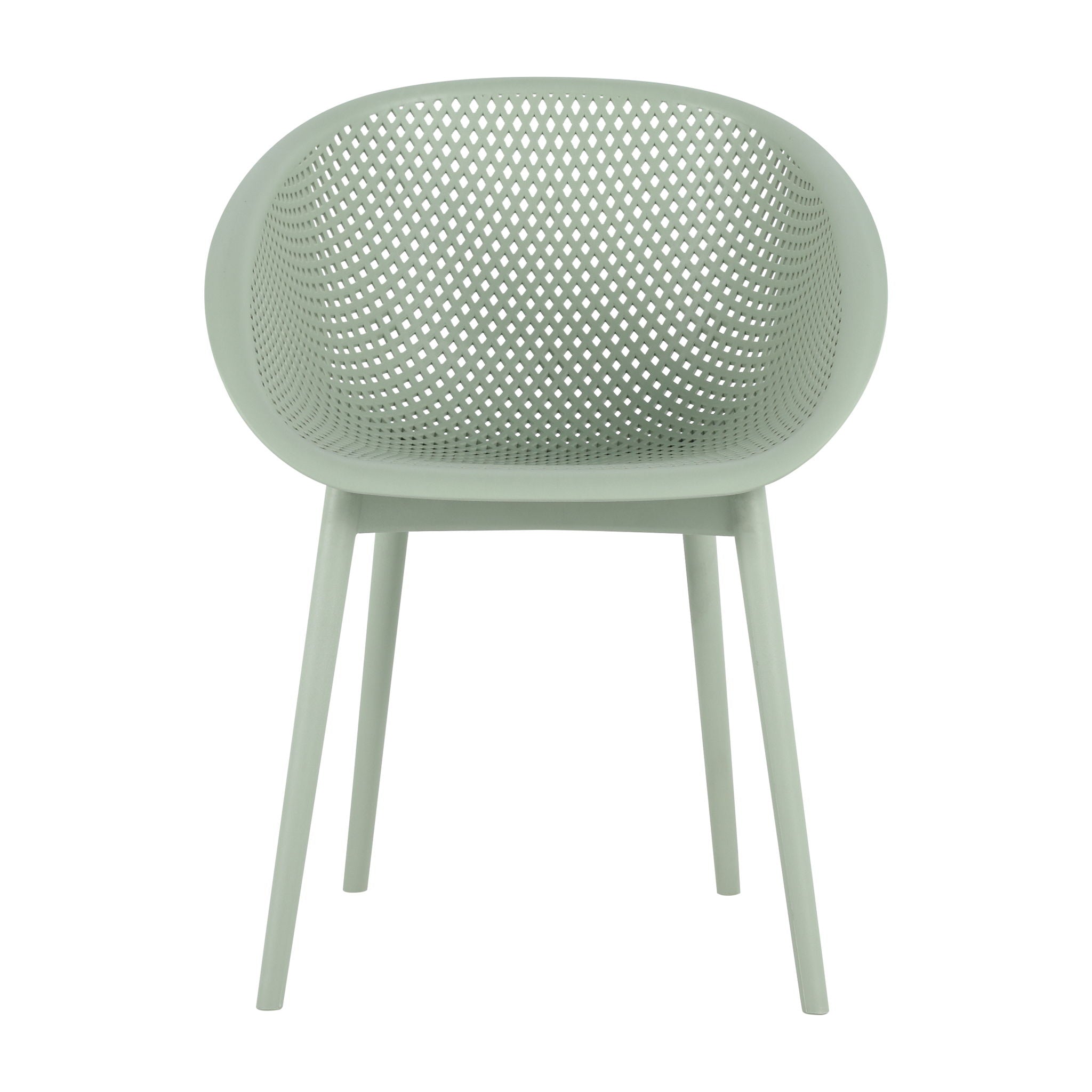 2 Piece Durable Single Chair With Mesh Hollow Out Design