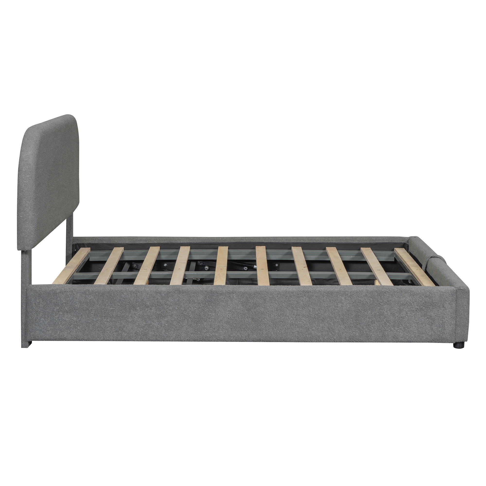 Upholstered Platform Bed With Hydraulic Storage System