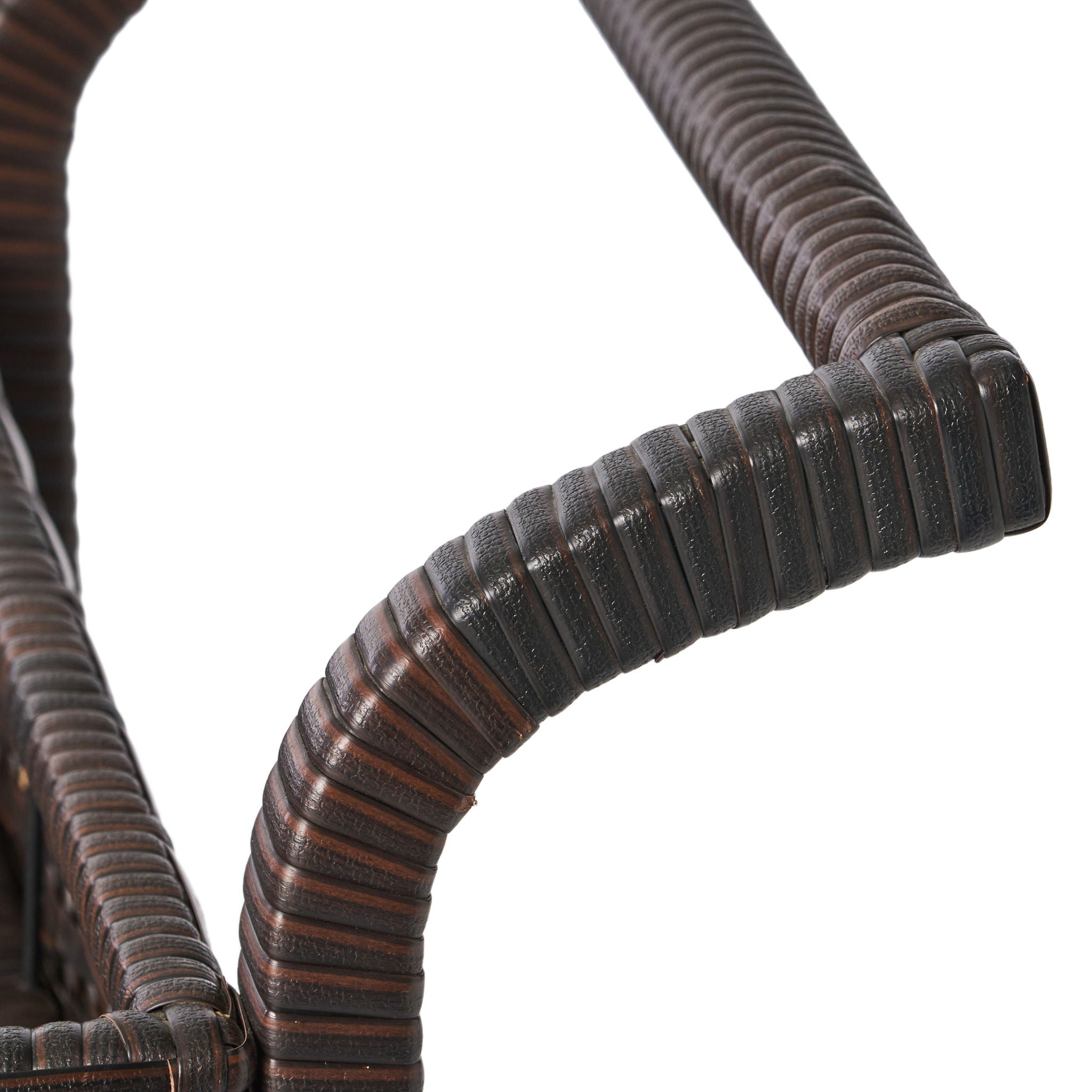 Resin Wicker Bar Cart With Metal Frame - Brown