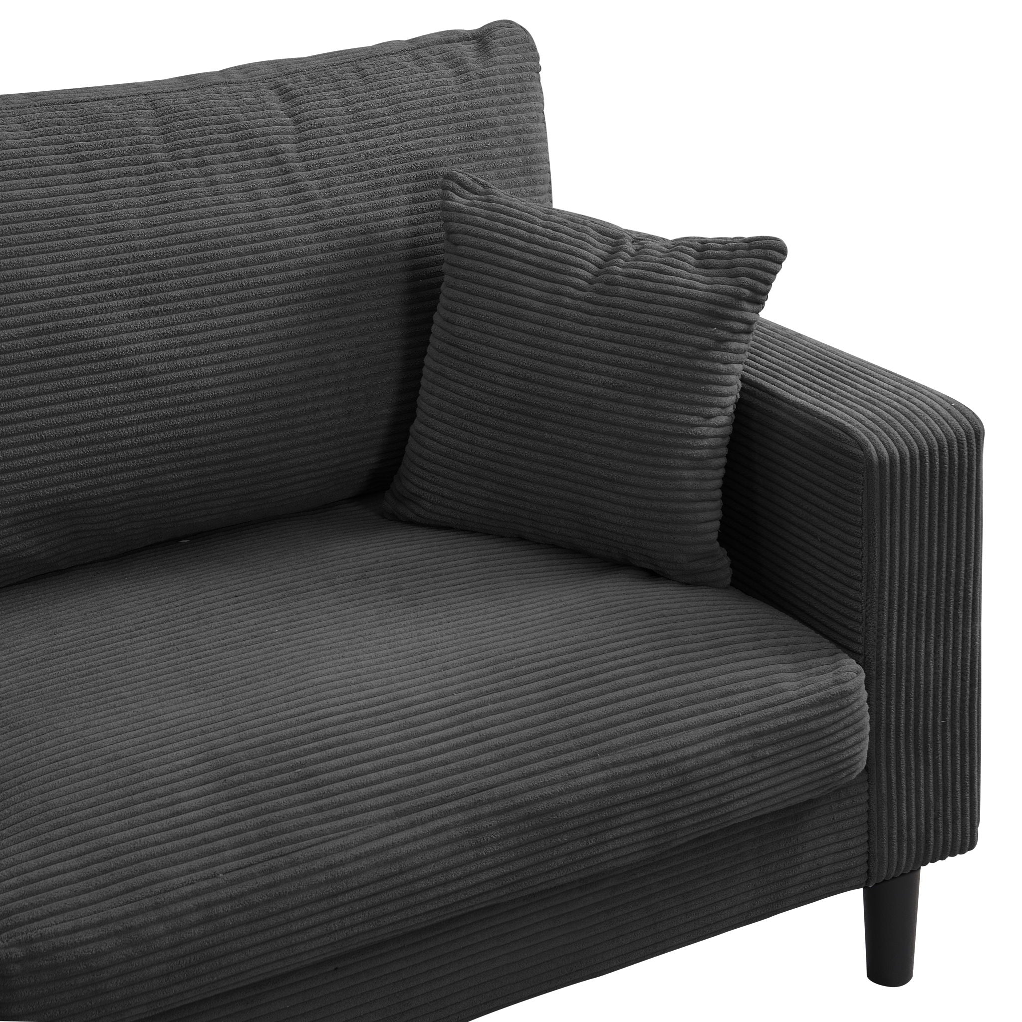 Modern Upholstered 3 Seat Sofa, High Resilience
