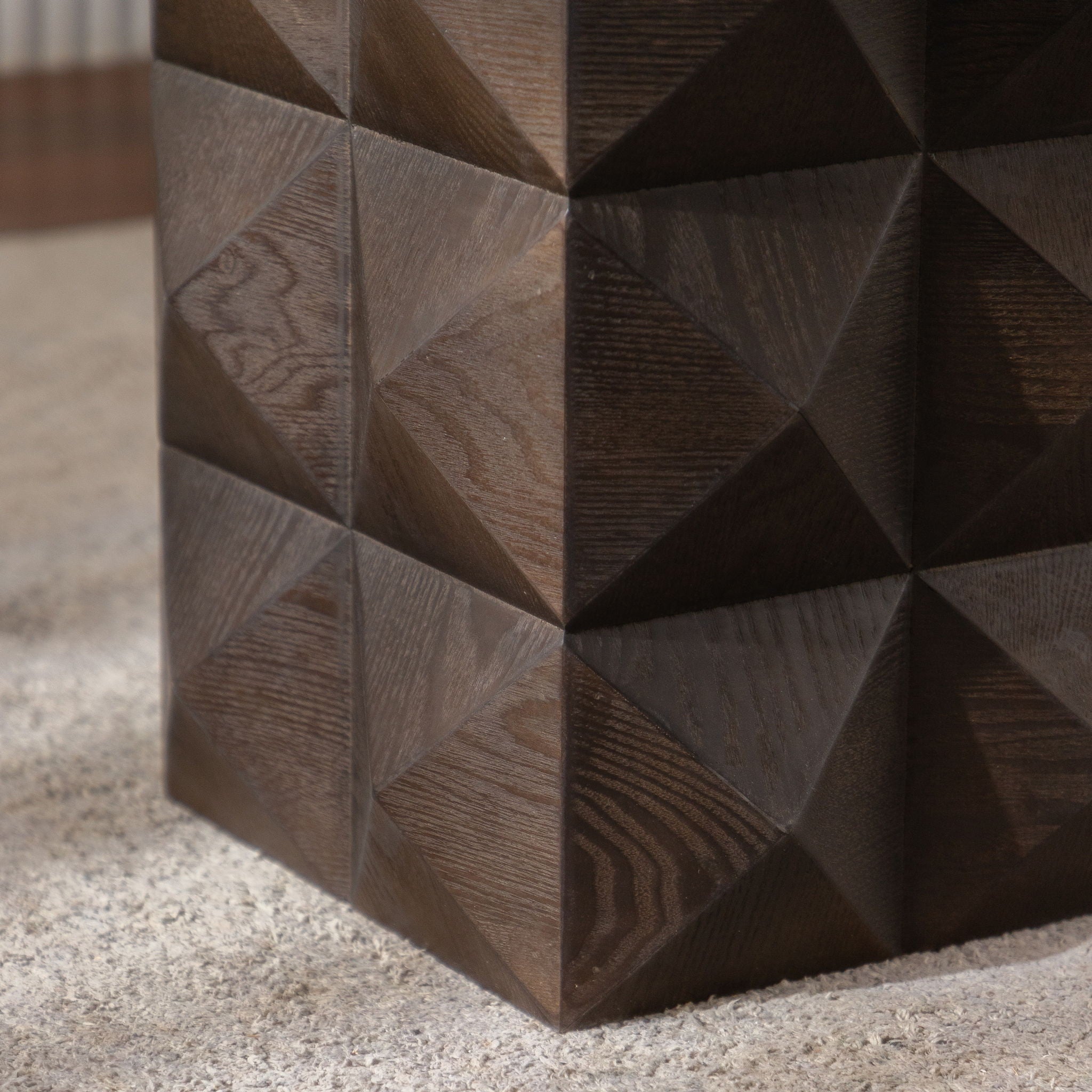 Side Table With 3D Embossed Pattern Design