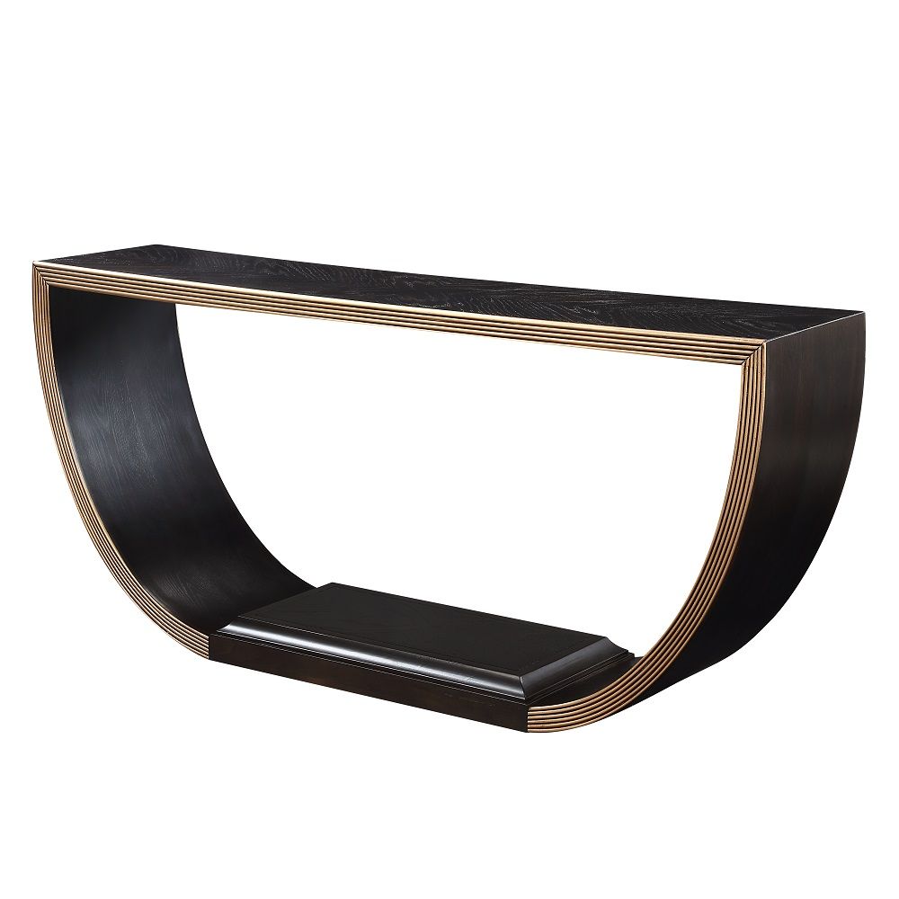 ACME Maceo - Console Table - Black & Gold | Meri Furniture