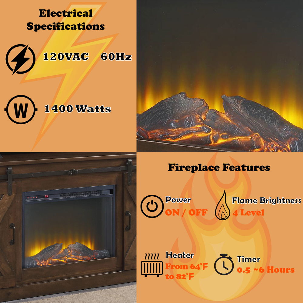 Aksel - Entertainment Center Include 91617Fir) - Walnut