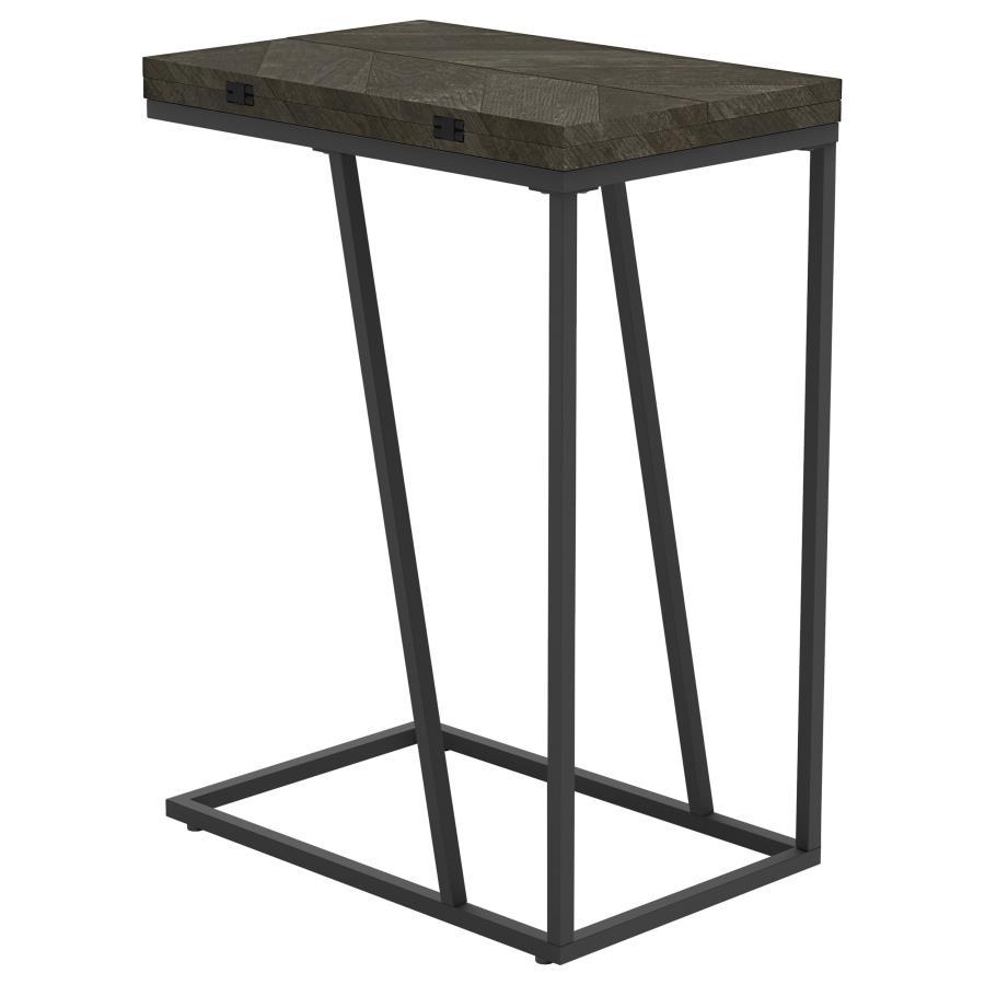 Carly - Expandable Engineered Wood C-Shaped Side Table