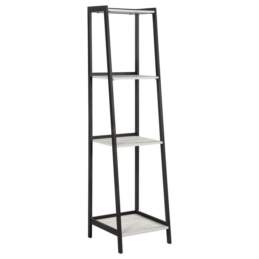 Coaster Fine Furniture Pinckard - 4-Shelf Bookshelf - Gray Stone | Meri Furniture