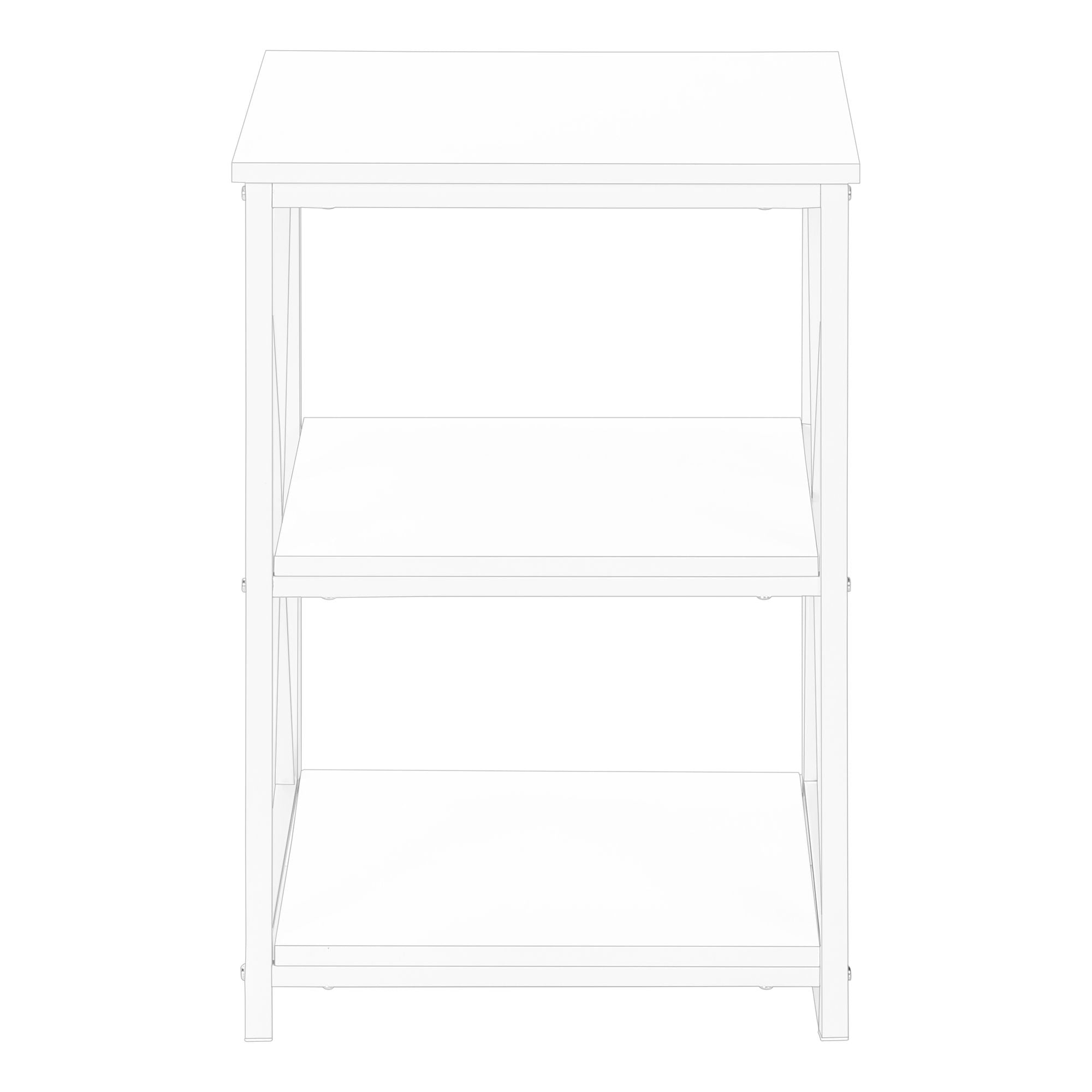 3 Tier Accent Table, Side Marble Look Contemporary & Modern