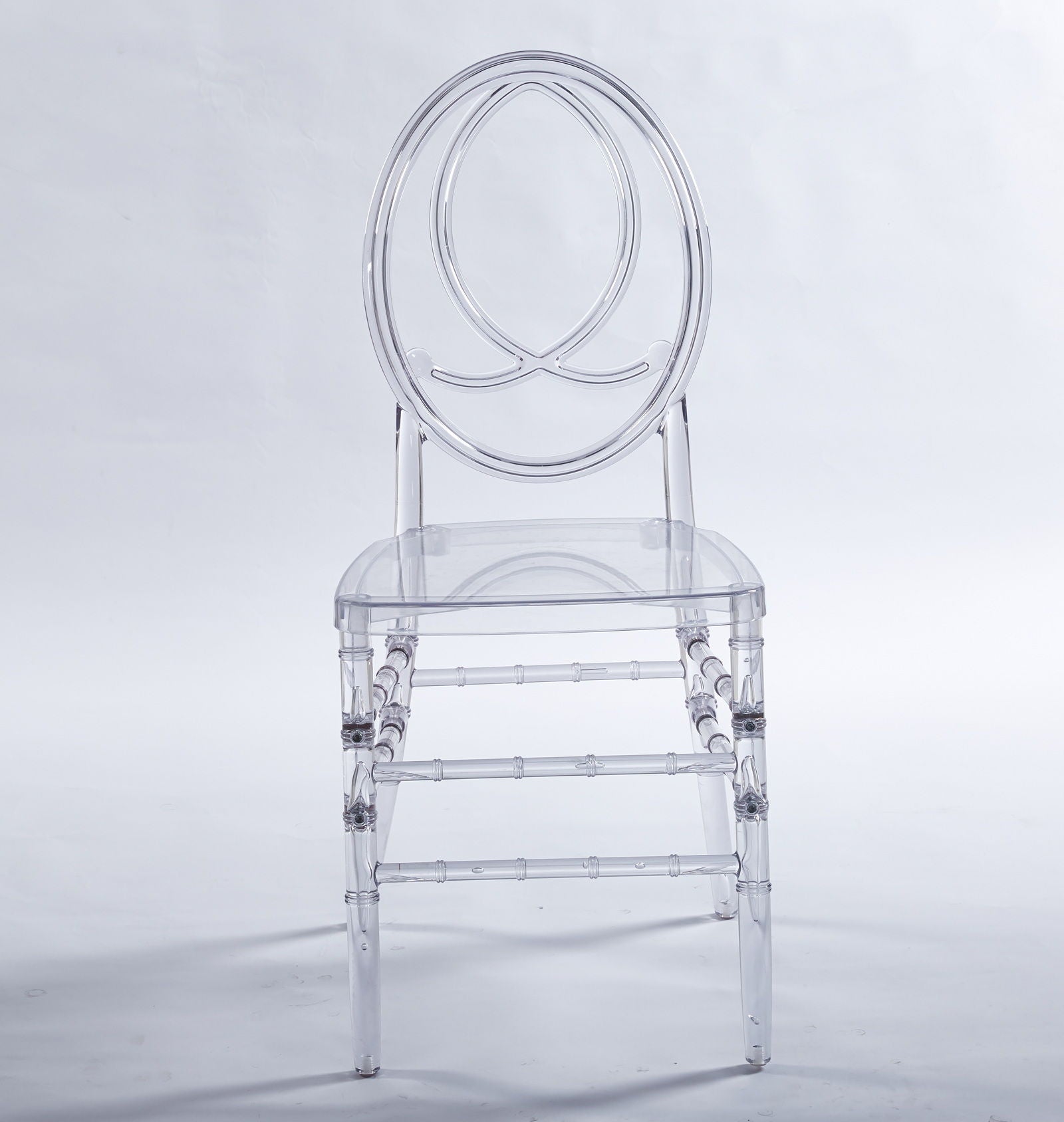 Dining Chair, Plastic Seat, Welding Chair (Set of 4) - Transparent