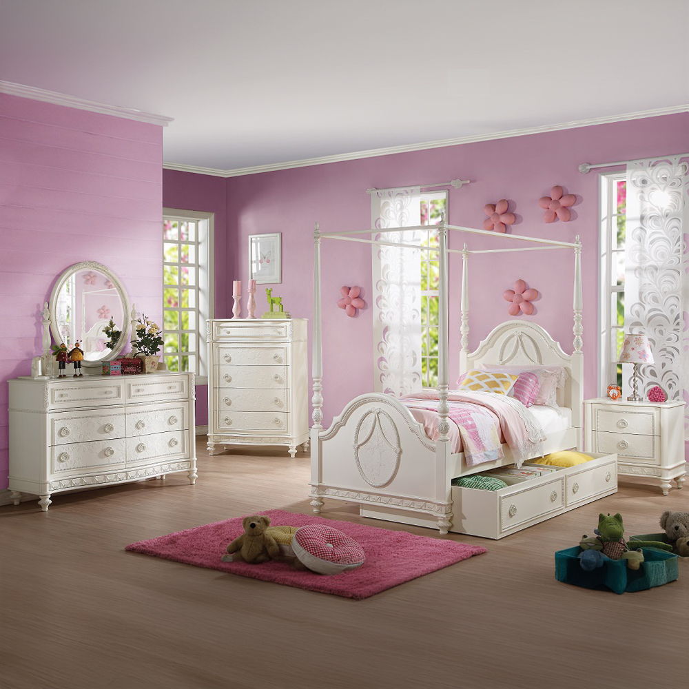 ACME Dorothy - Canopy Bed | Meri Furniture