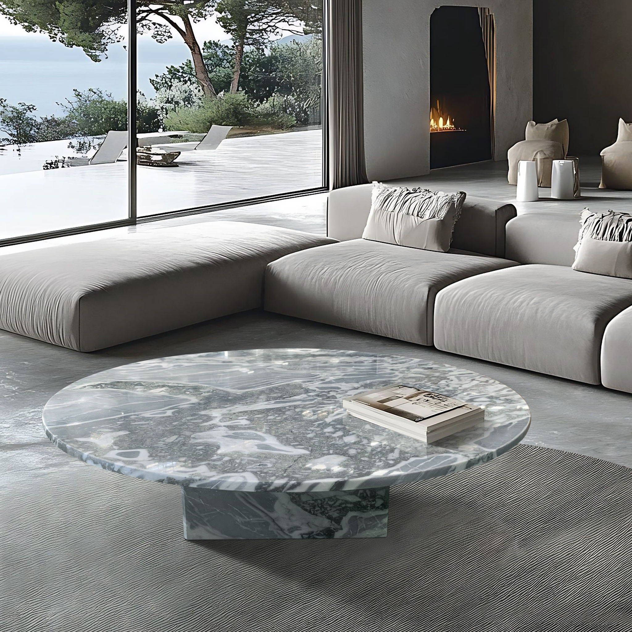 Luxury Coffee Table With Unique Veining, Unique Stone Design