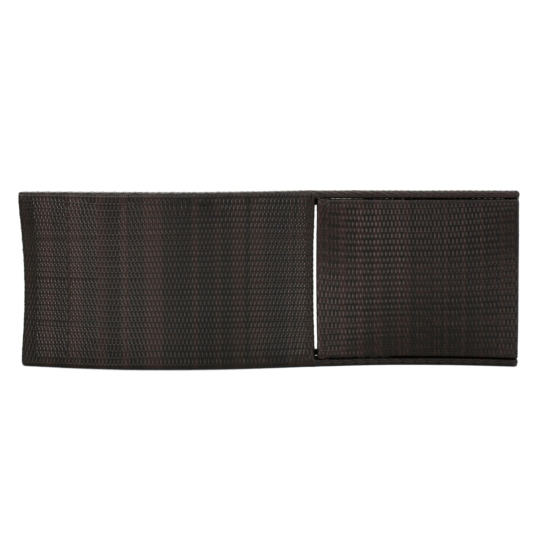 Salem - Wicker Chaise Lounge Adjustable Rattan Outdoor Chair Set - Brown Multi