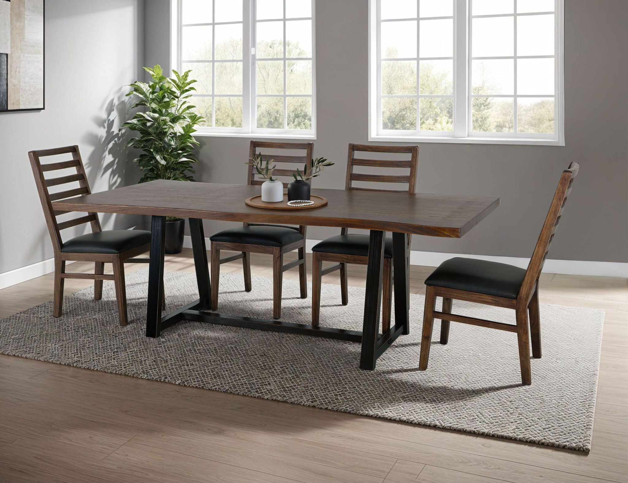 Walnut - Chair (Set of 2) - Walnut Brown