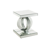 Ornat - End Table - Mirrored & Faux Square Diamonds