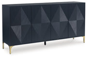 Signature Design by Ashley® Loirwick - Dark Blue - Accent Cabinet | Meri Furniture