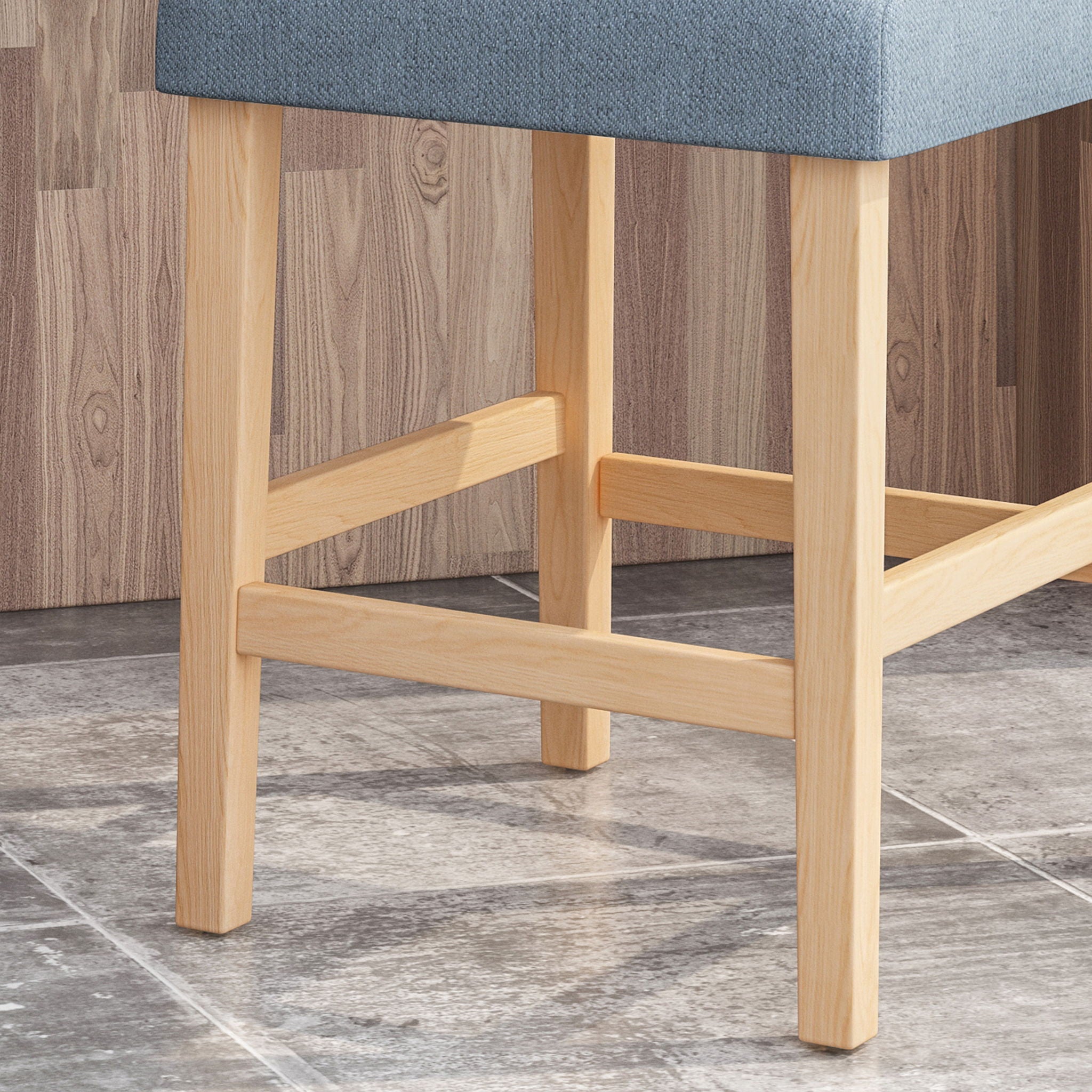 Vienna - Contemporary Fabric Tufted & Wingback Counter Stools (Set of 2)