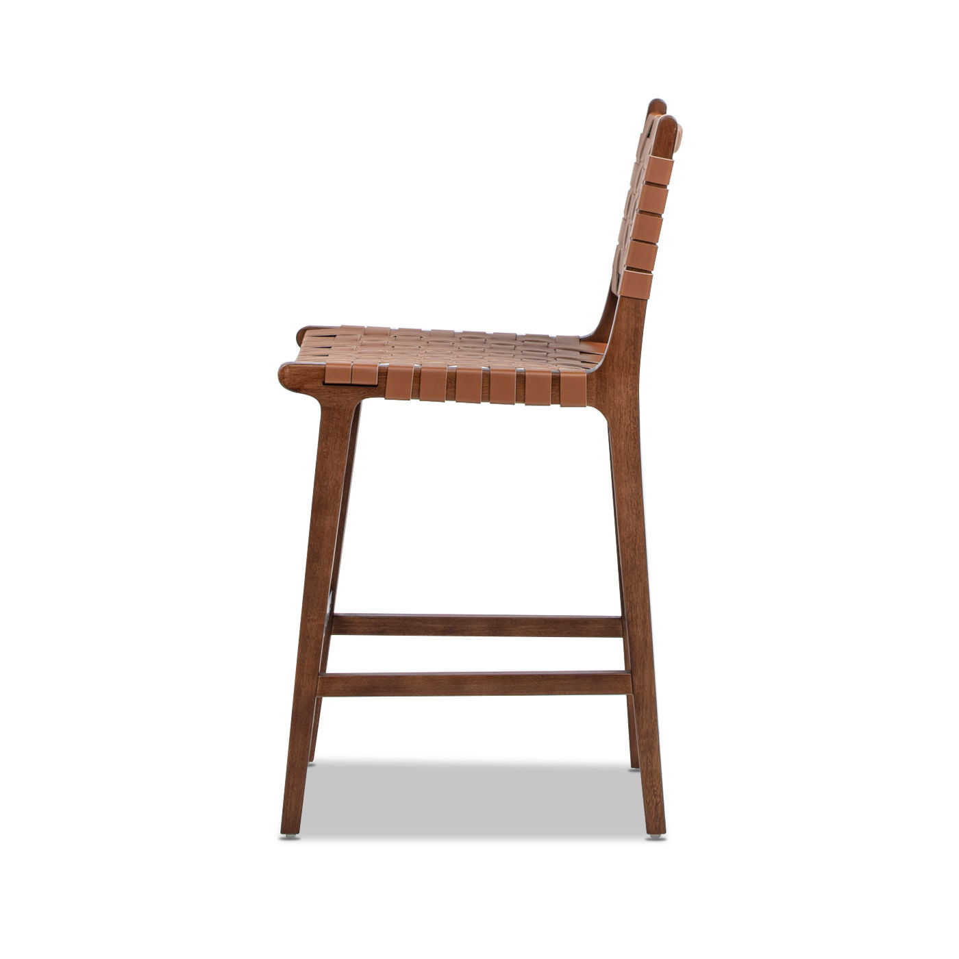 Andre - Counter Stool With Back - Pecan Brown
