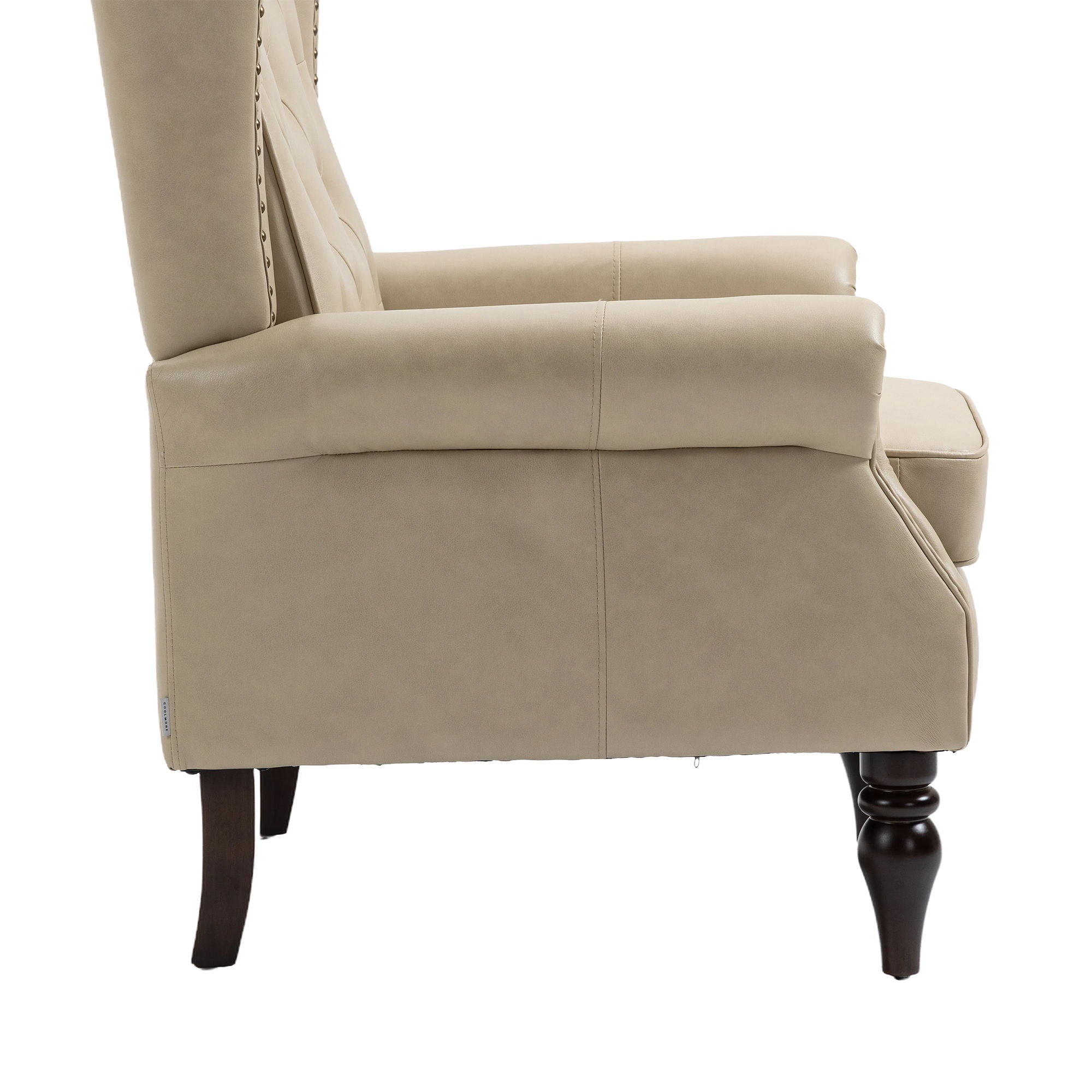 Modern Accent Armchair With Sturdy Wood Legs