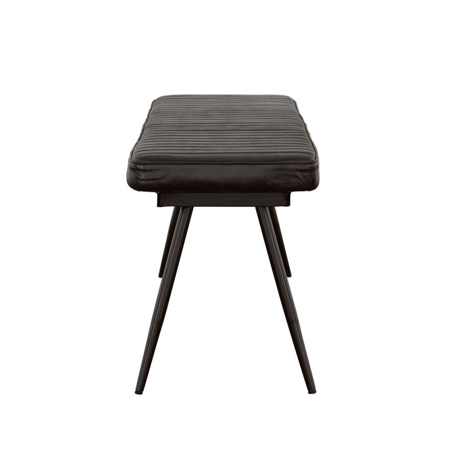 Coaster Fine Furniture Misty - Leather Upholstered Dining Bench - Antique Espresso | Meri Furniture