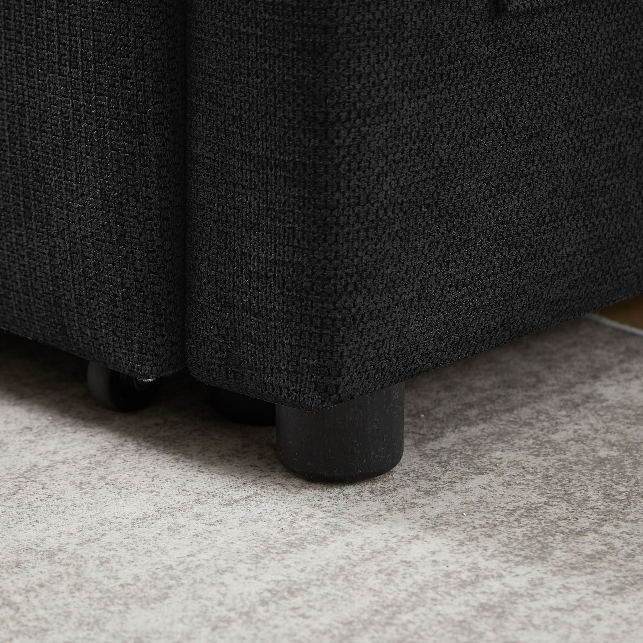 3 In 1 Convertible Sleeper Sofa Bed, Reclining Backrest, Pillows, Pockets