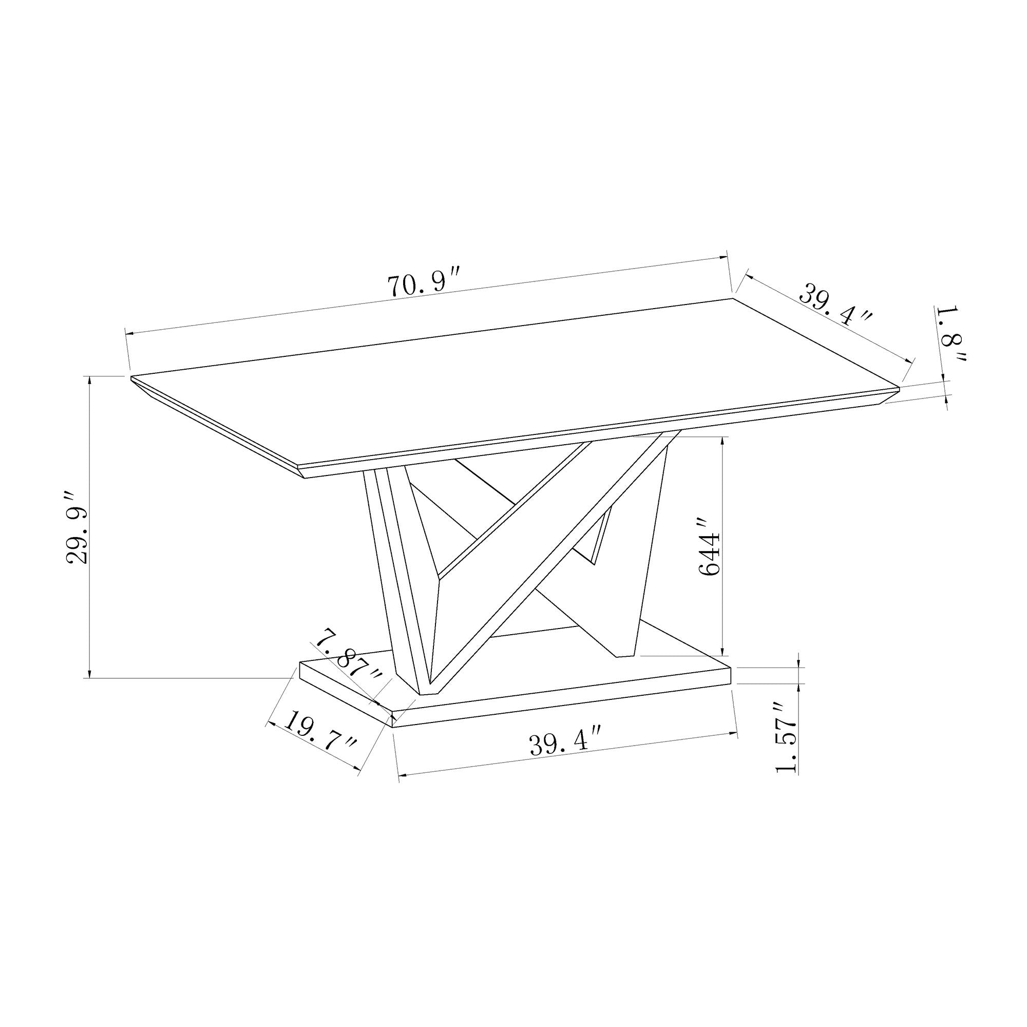 Caroline - Dining Table - Gray